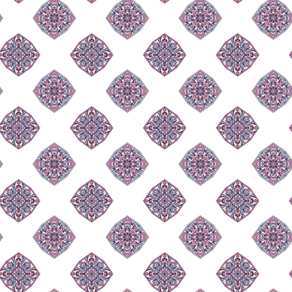 Creative Ethnic Style Square Seamless Pattern. Unique geometric vector swatch. Perfect for screen background, site backdrop, wrapping paper, wallpaper, textile and surface design. Trendy boho tile.