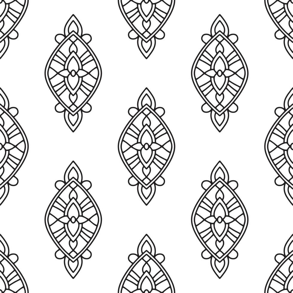 Decorative tribal pattern, outline style vector