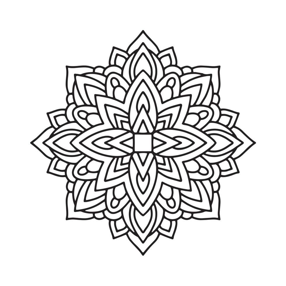 Mandala icon, outline style vector