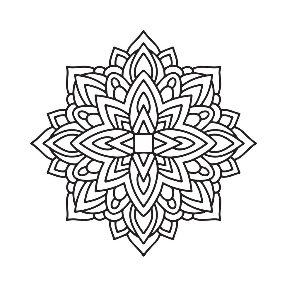 Mandala icon, outline style vector