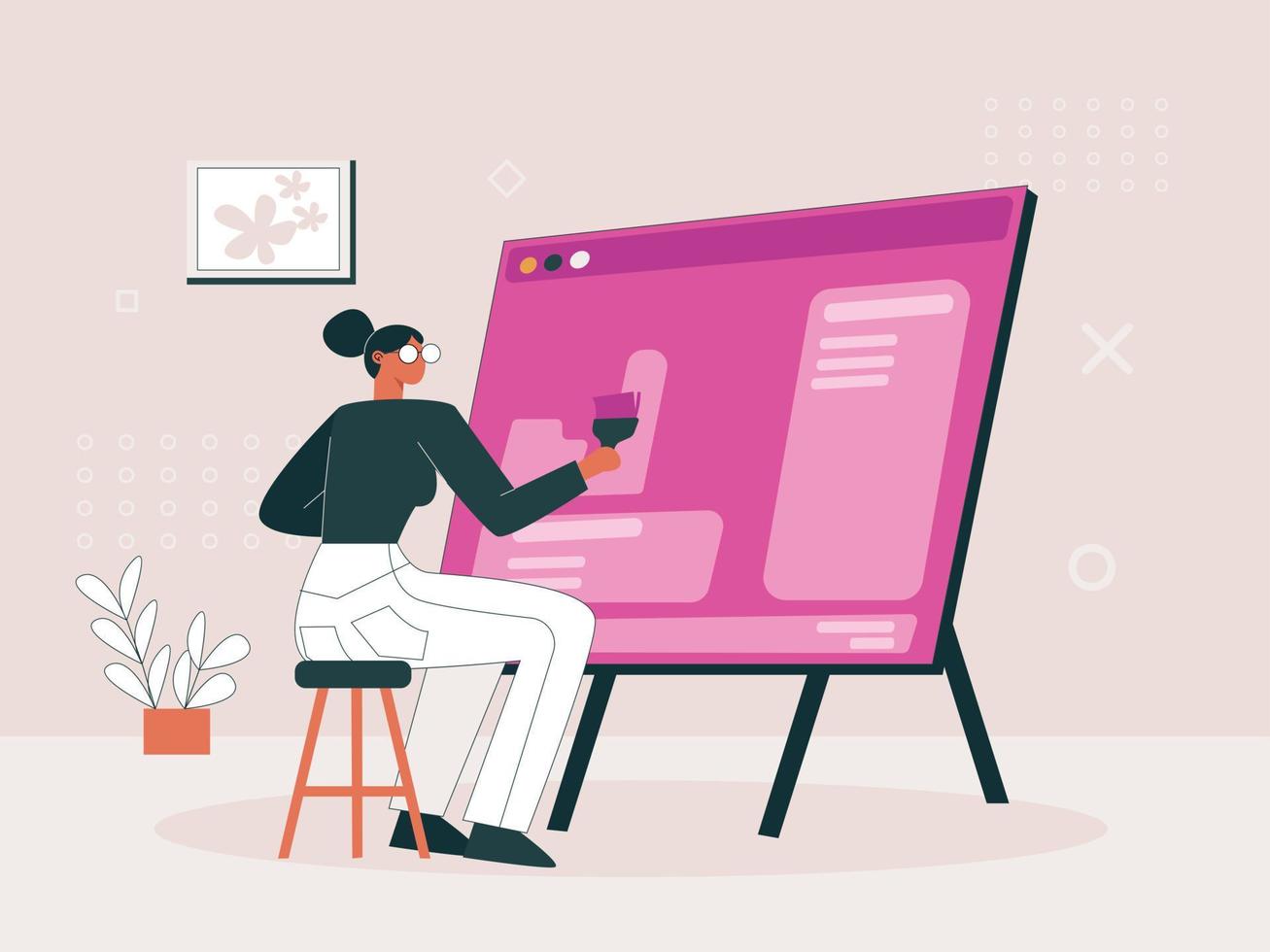 User interface designer illustration concept vector