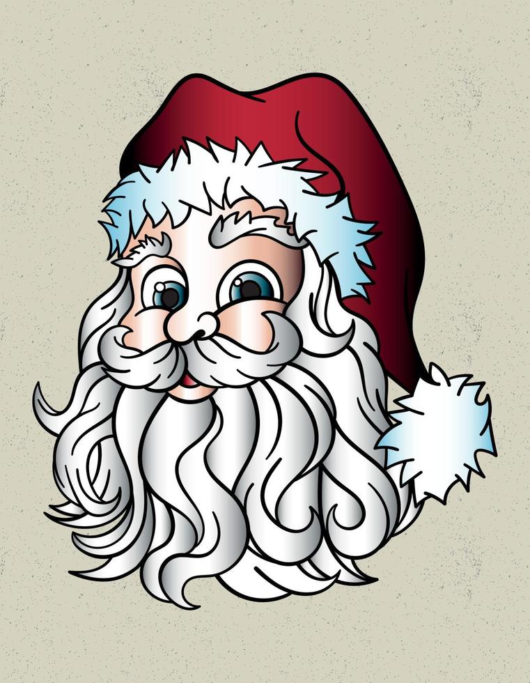 santa claus vieja escuela vector