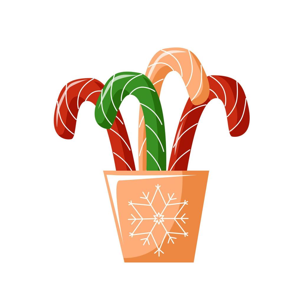 Sweet sticks for the new year vector