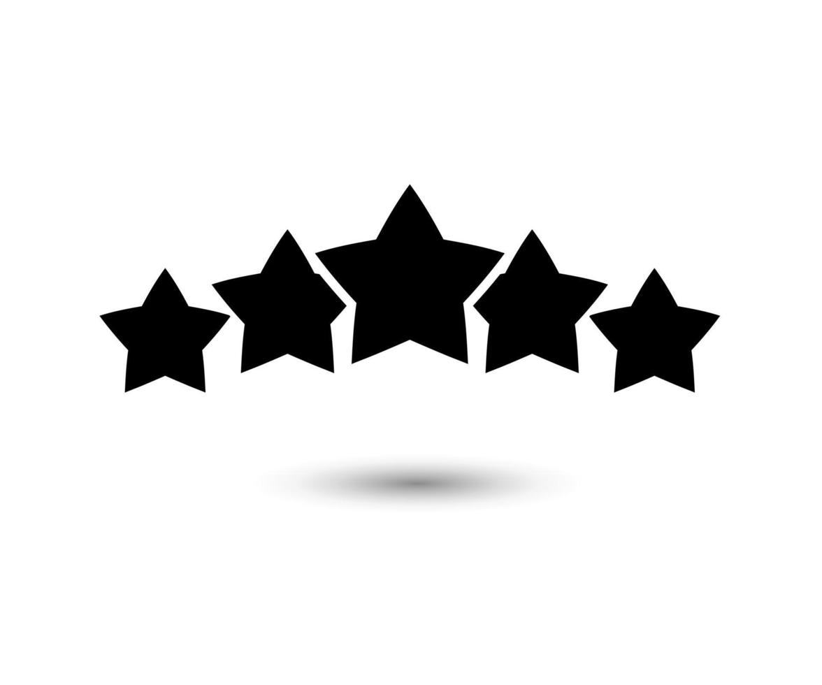 5 star icon vector illustration eps10. Rating review flat icon for apps and websites, infographics - Vector