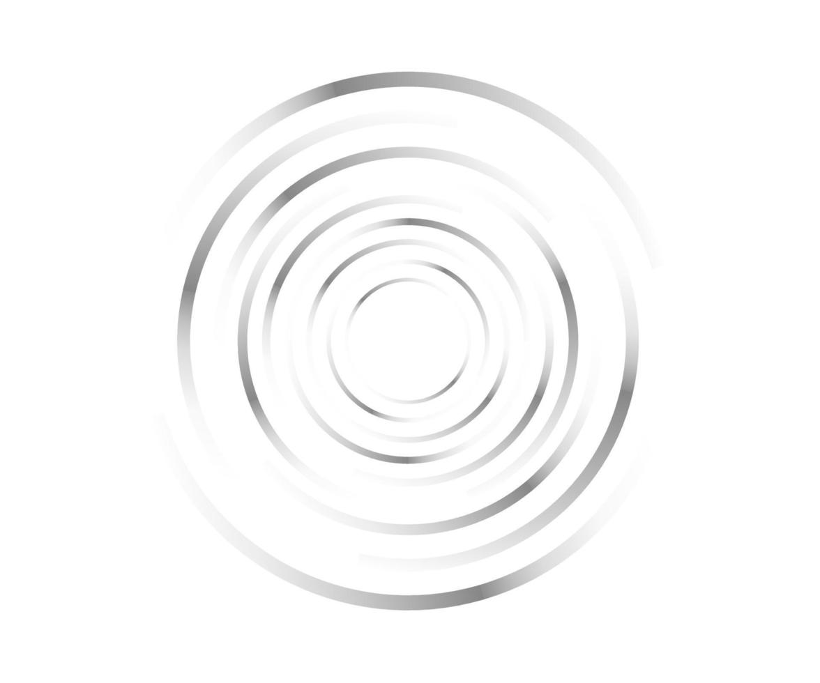 Abstract Lines in Circle Form. Geometric shape, Striped Spiral vector