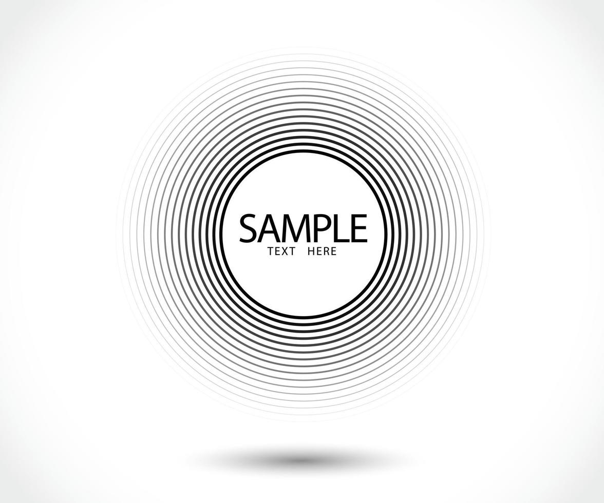 Black abstract vector circle frame line logo. Element for graphic web design, Template for print, textile, wrapping, decoration. Round border Icon circle texture. - vector illustration