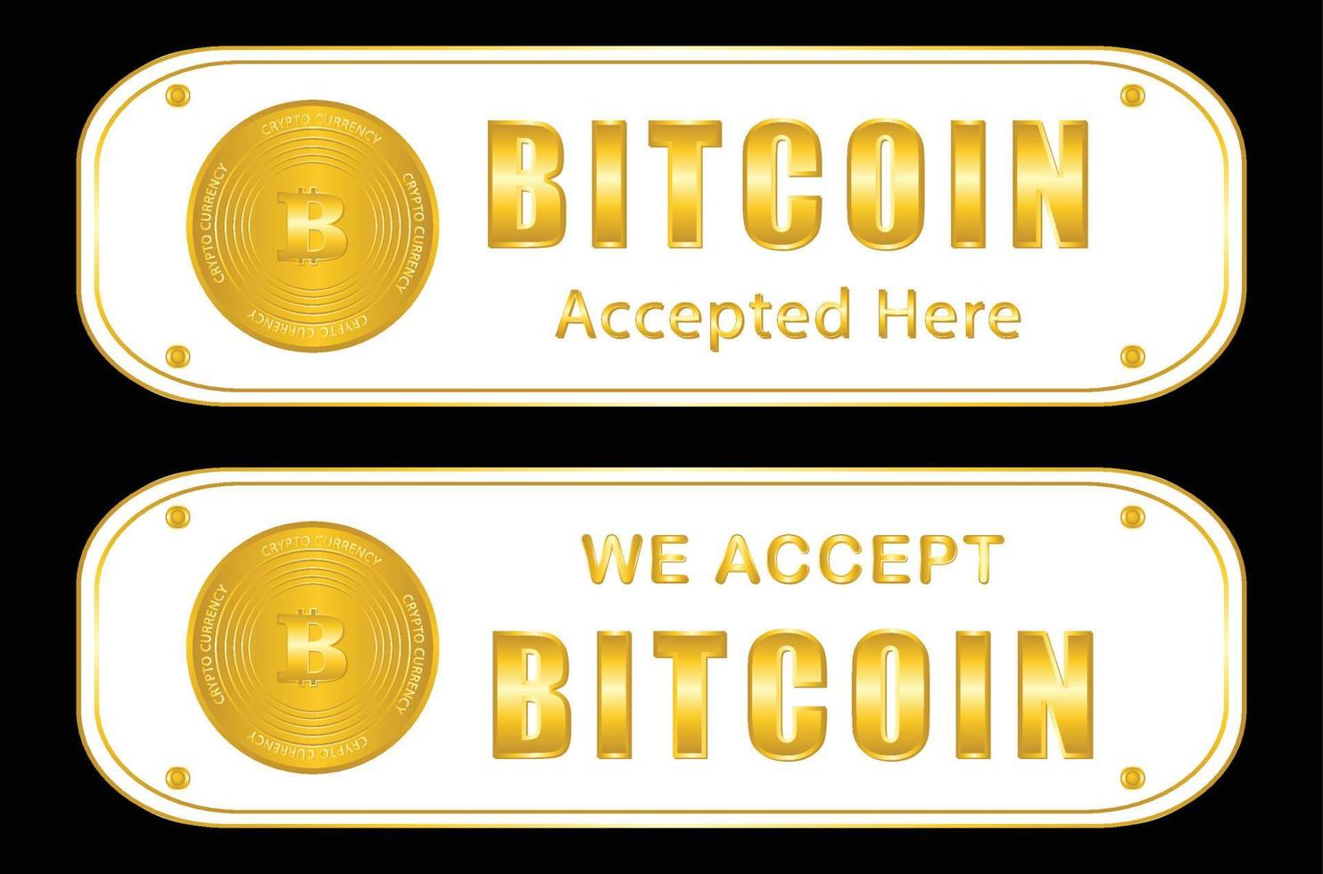 we accept bitcoin payment signed vector