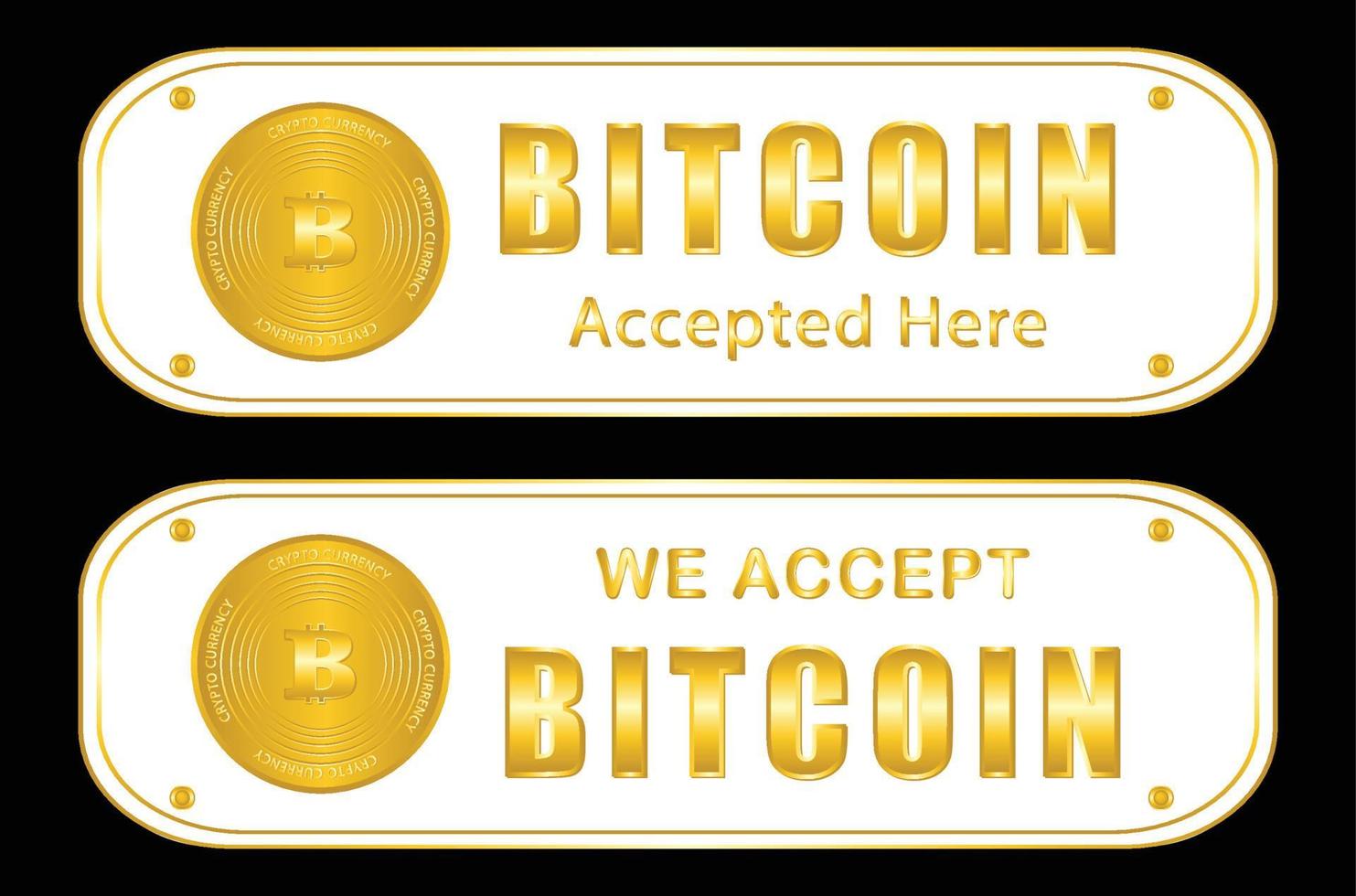 we accept bitcoin payment signed vector