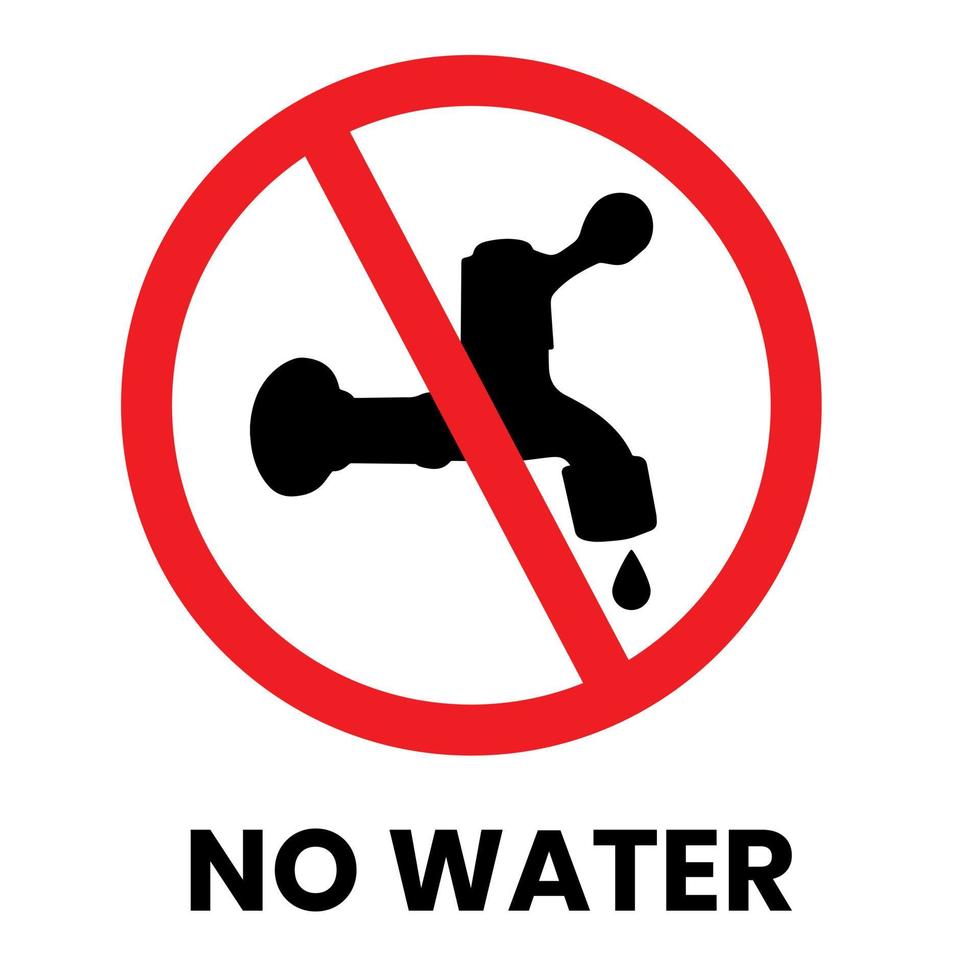 No Water Sign Sticker with text inscription on isolated background 3706622 Vector Art at Vecteezy