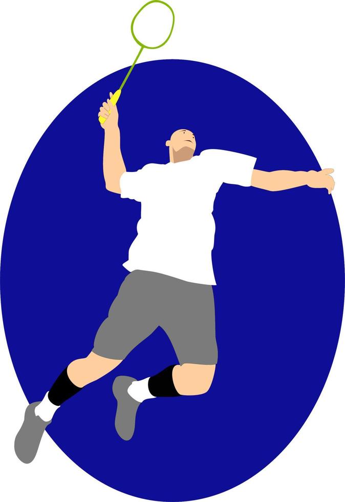 Strike with a jumping smash vector