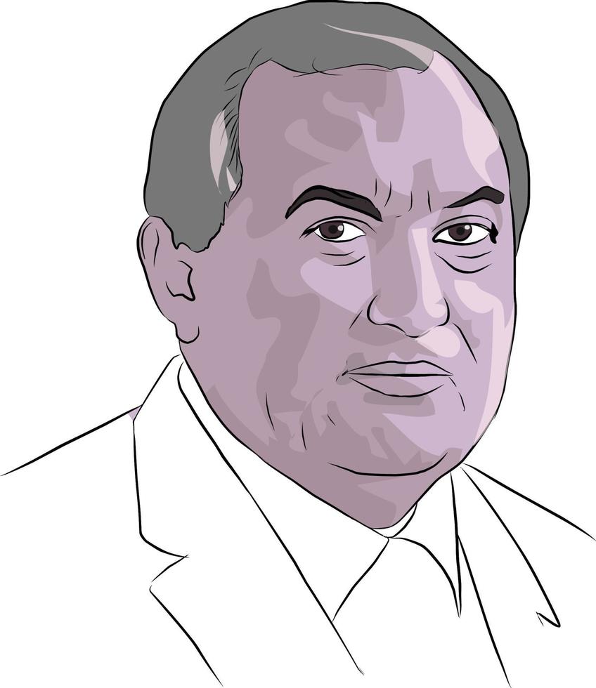 Armen Sarkissian Portrait Illustration Vector