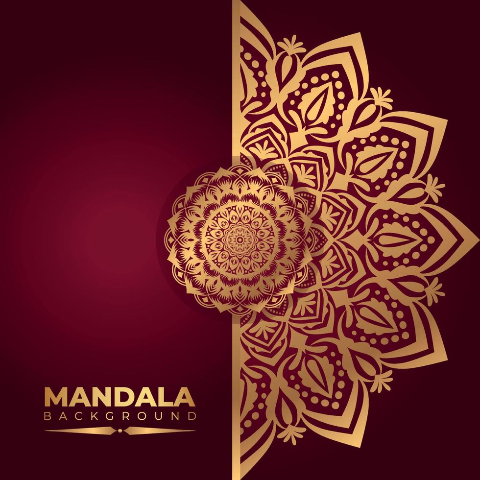 diseño de fondo de mandala de lujo, vector