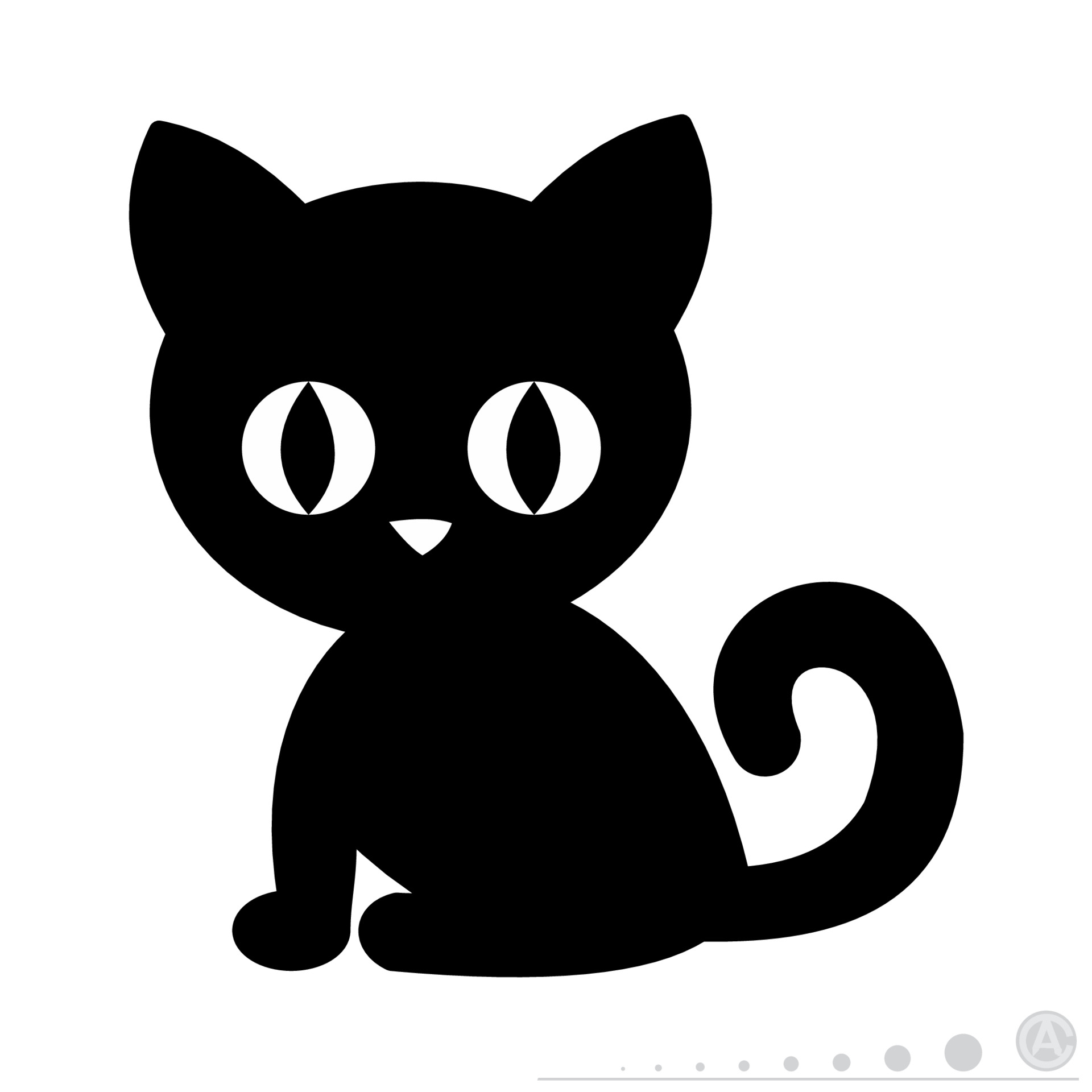 Cute black cat icon Royalty Free Vector Image - VectorStock