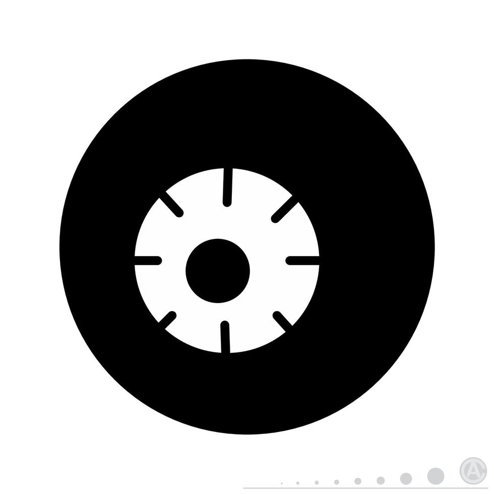 icono de bola de ojo black.eps vector