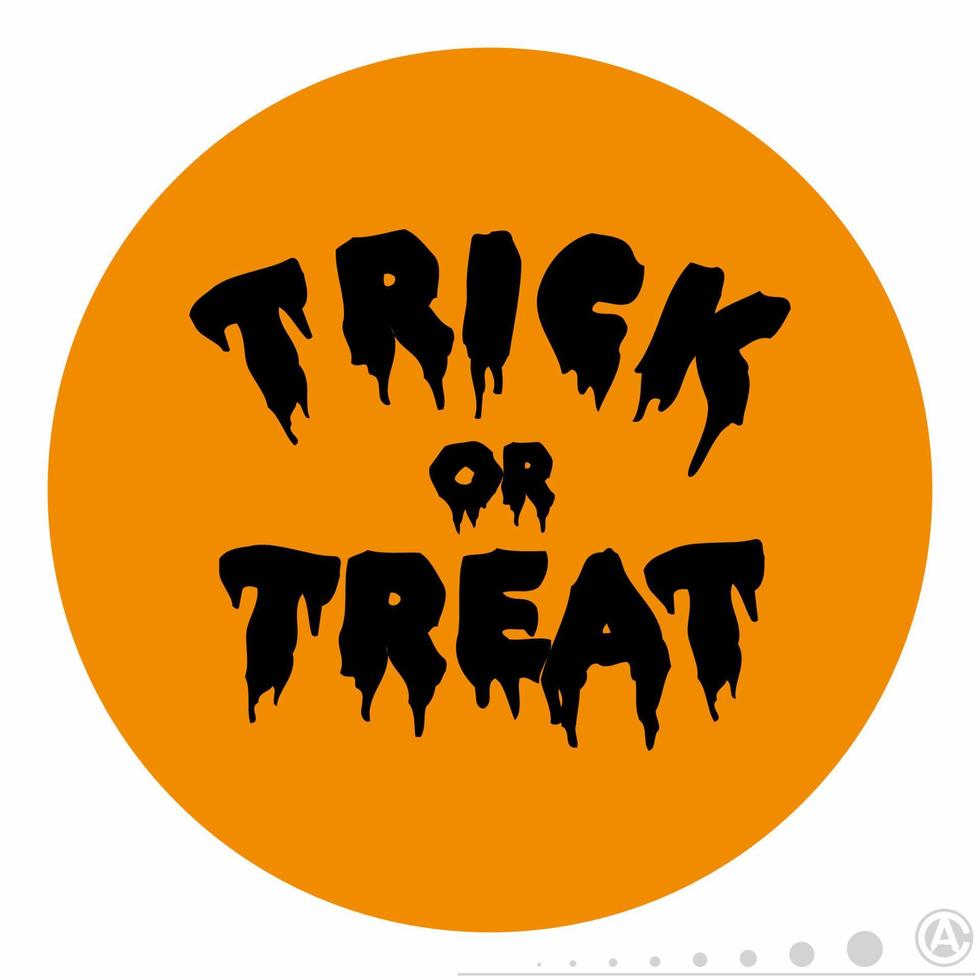 Trick or Treat Icon Orange.eps vector