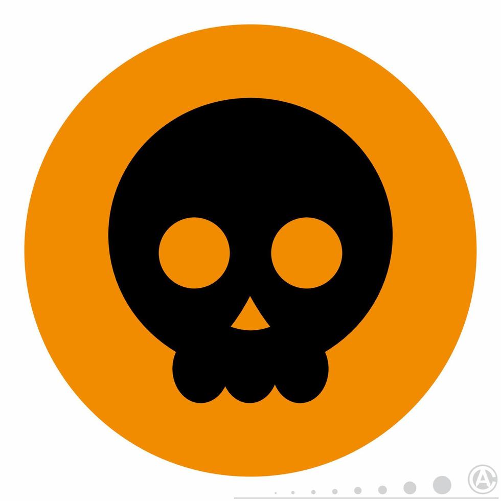 Skull Icon Orange.eps vector