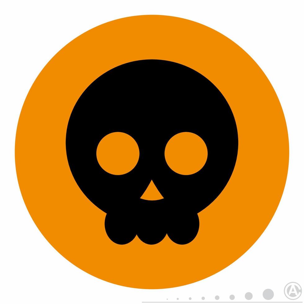 Skull Icon Orange.eps vector