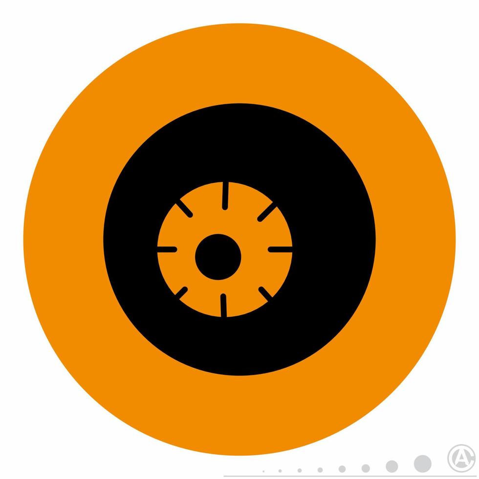 Eye Ball Icon Orange.eps vector