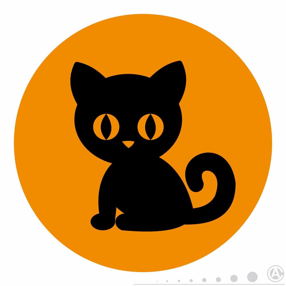 icono de gato orange.eps vector