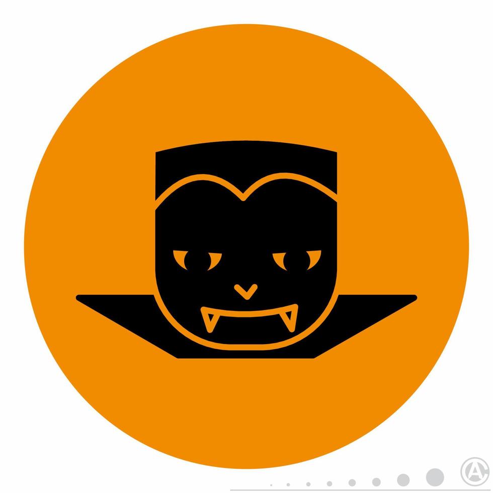 Dracula Icon Orange.eps vector