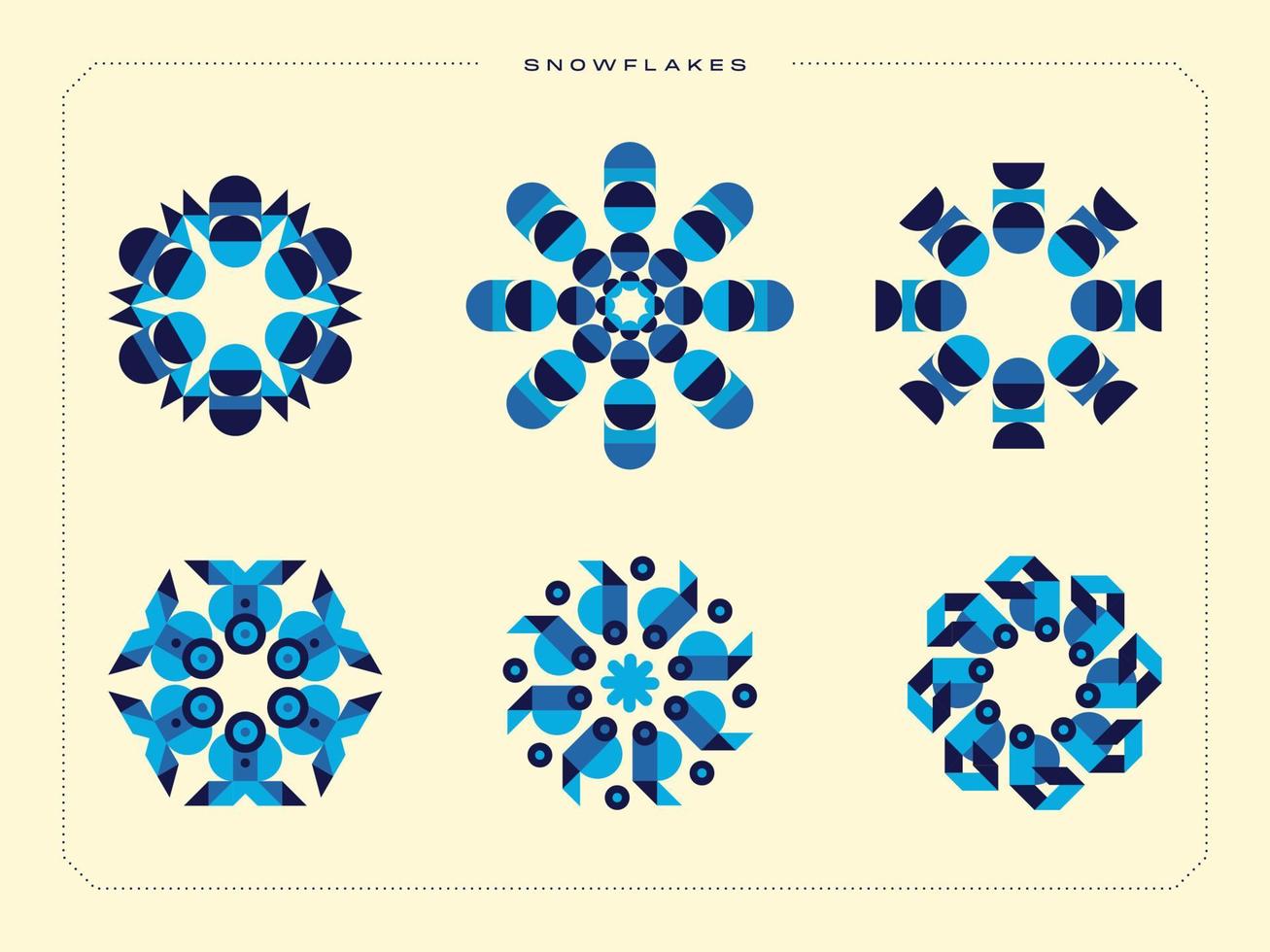 Whirling Twirling Snowflakes vector