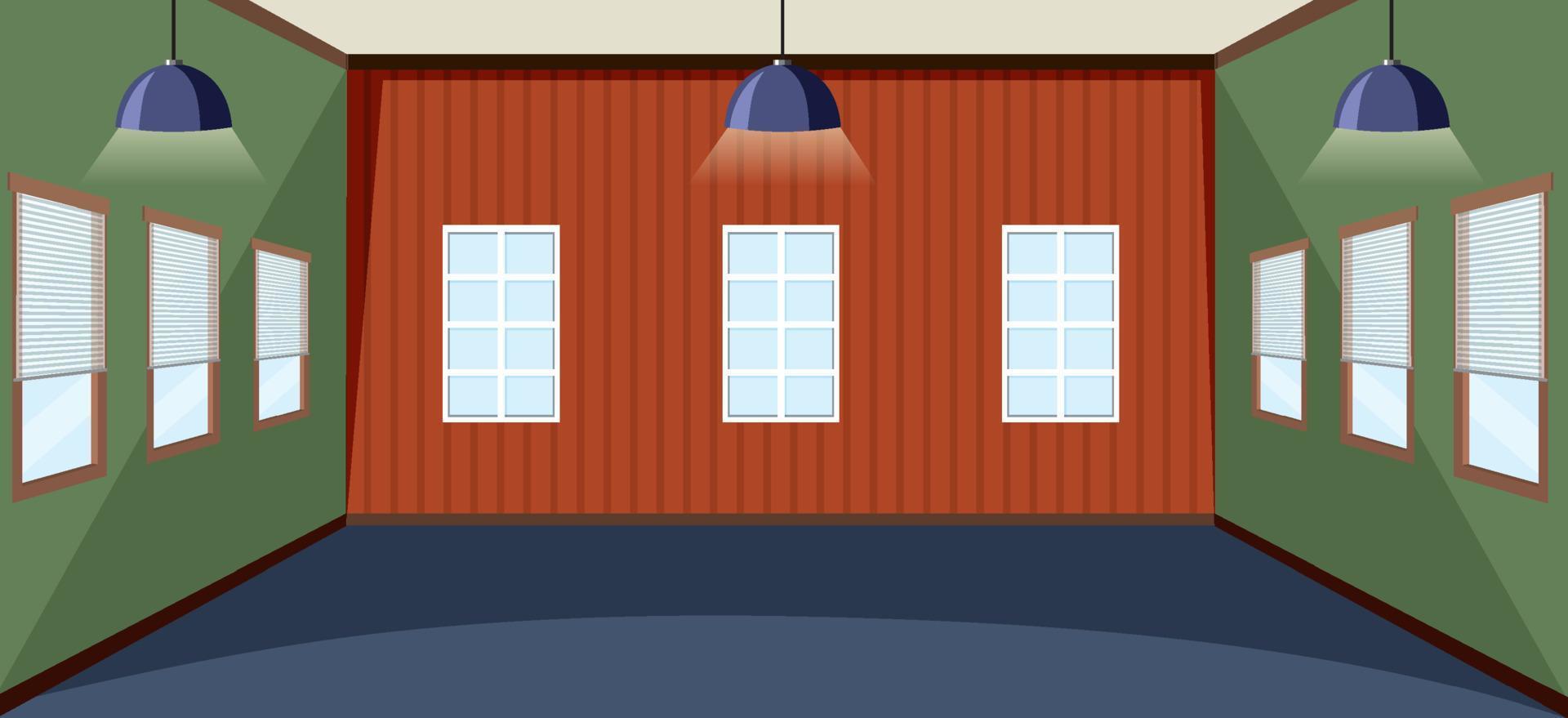 Empty room interior design vector