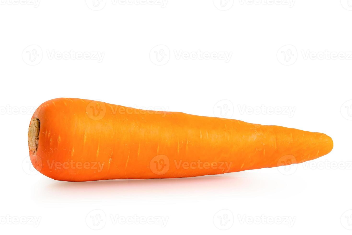 Carrot vegetable food ingredient for cooking in kitchen isolated on white background with clipping path. photo