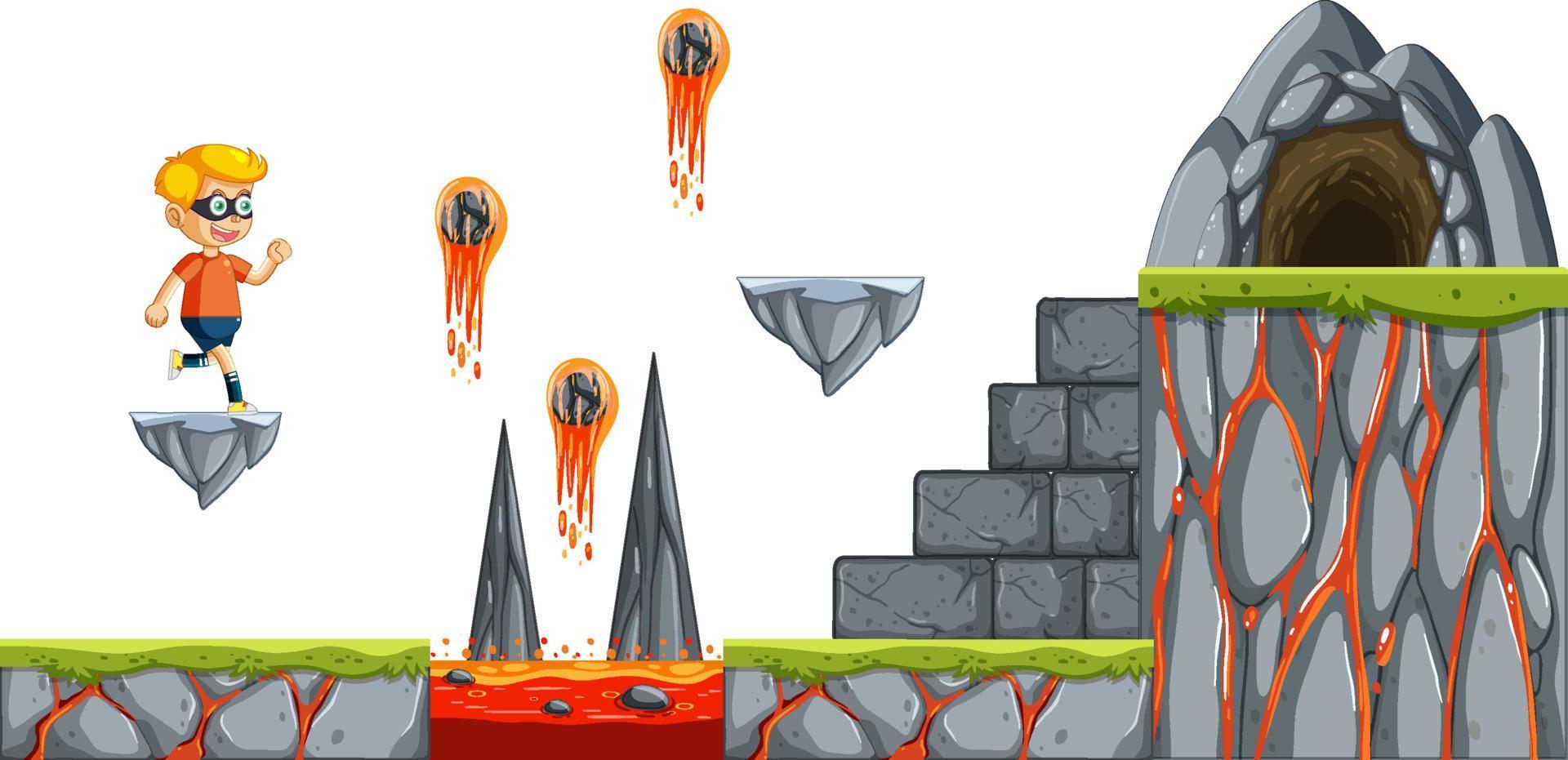 Platform Game Objects and Elements vector