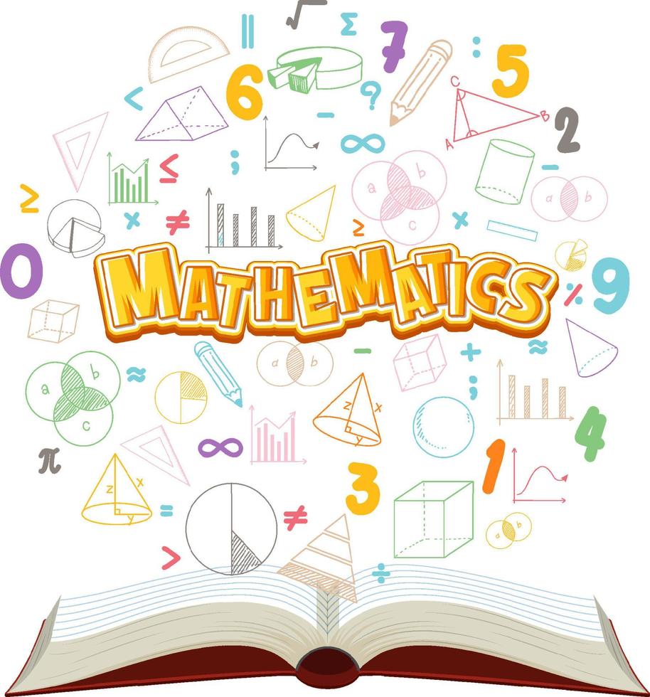Doodle math formula with Mathematics font vector