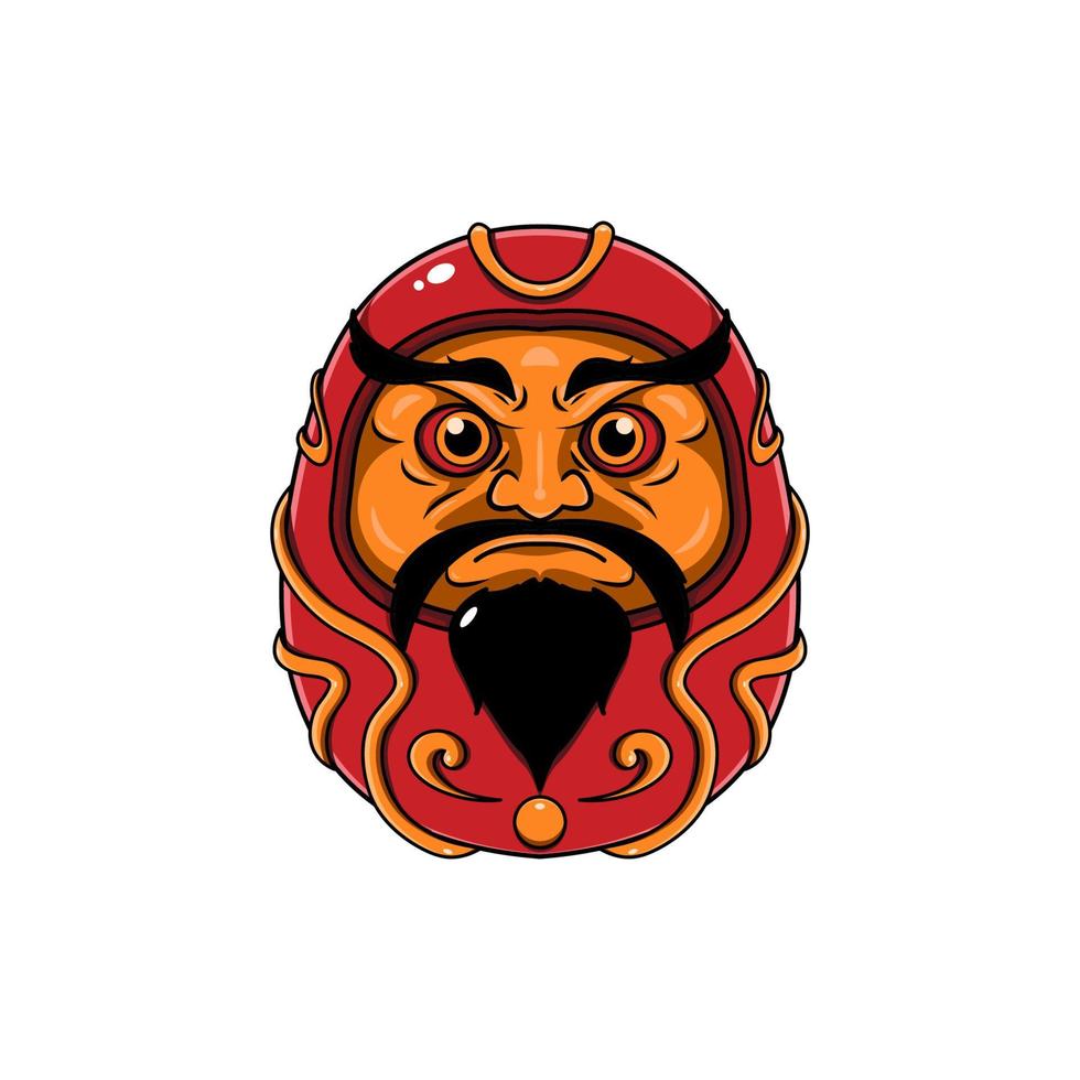 Daruma doll illustration vector