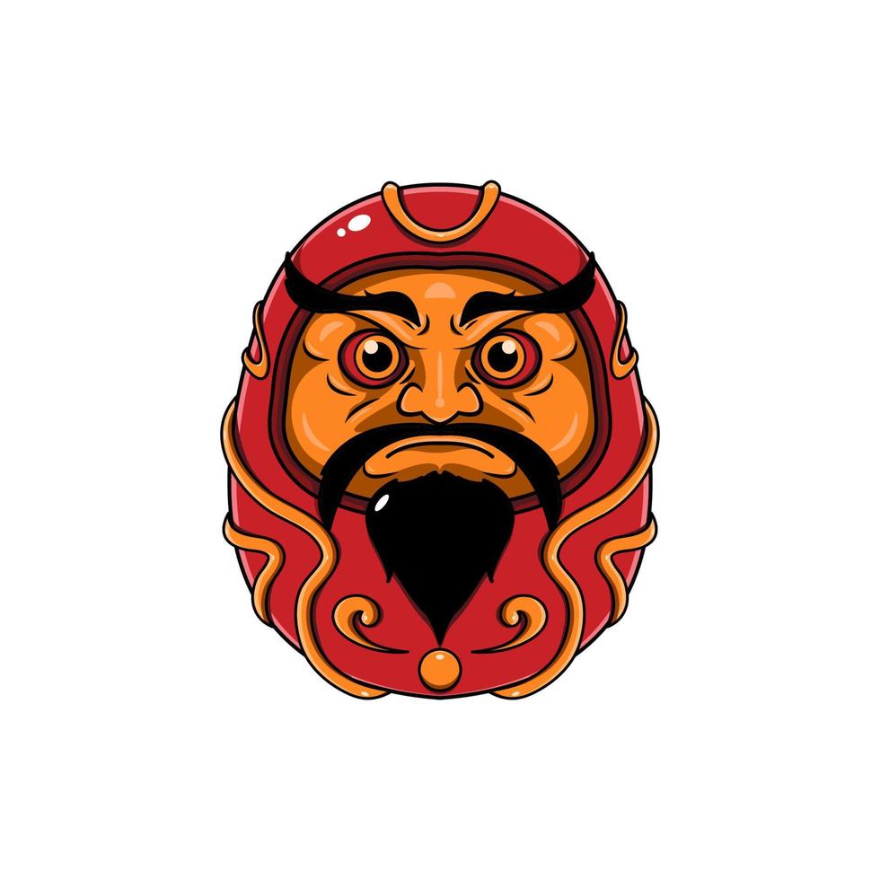 ilustración de muñeca daruma vector