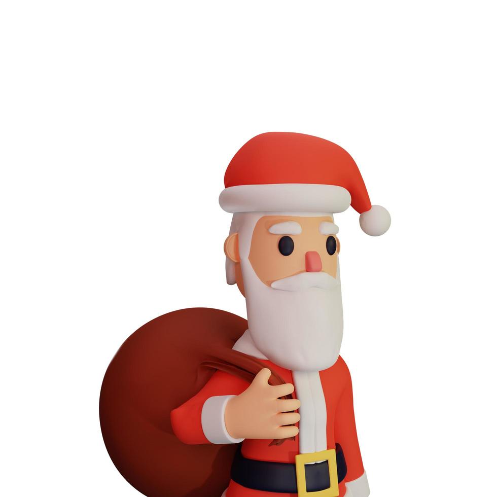 santa character with christmas and new year concept photo