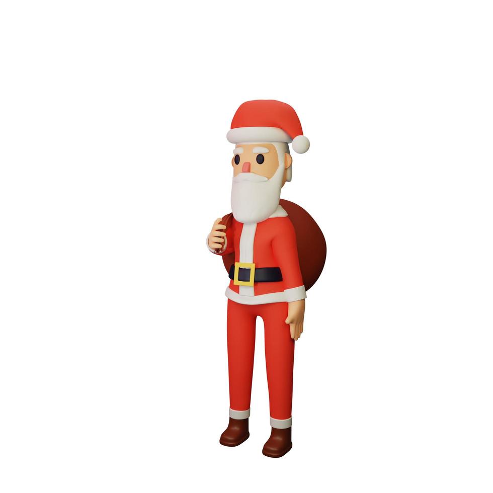 personaje de santa con concepto de navidad y año nuevo foto