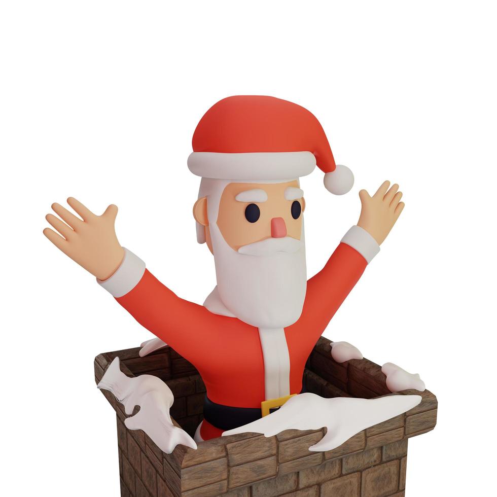 personaje de santa con concepto de navidad y año nuevo foto