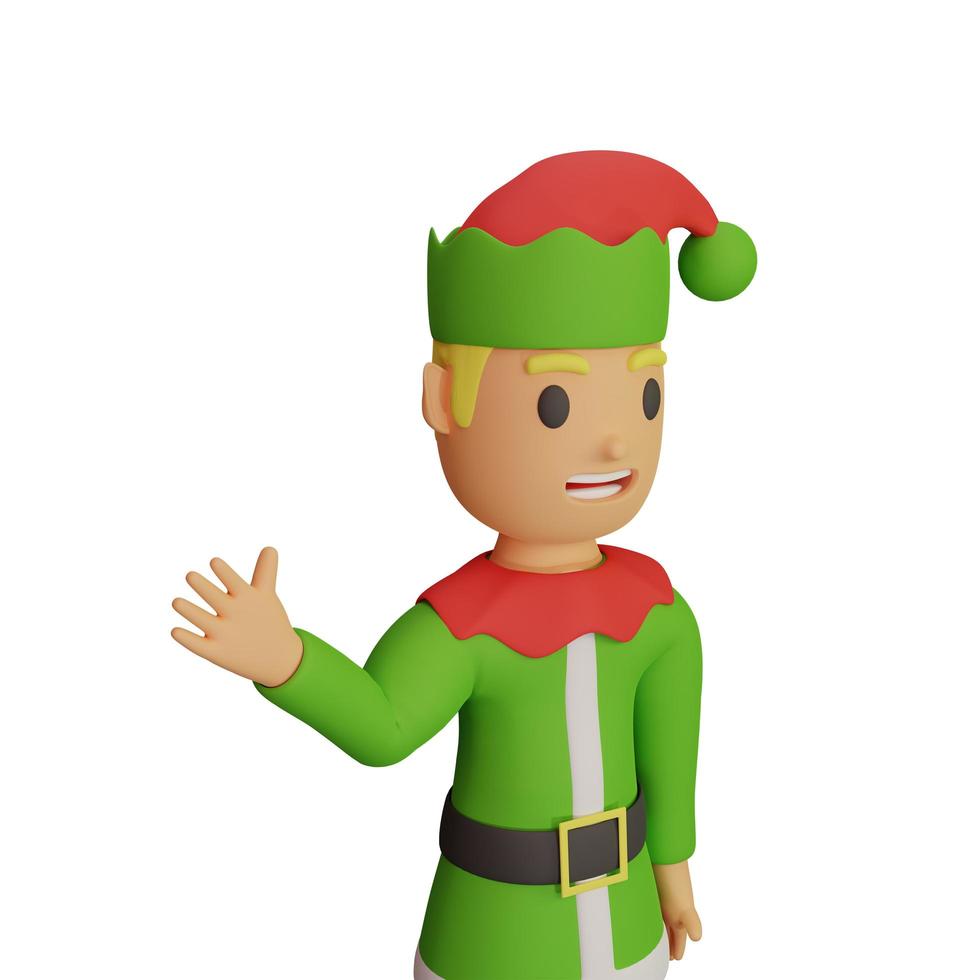 personaje de elfos de santa con concepto de navidad y año nuevo foto