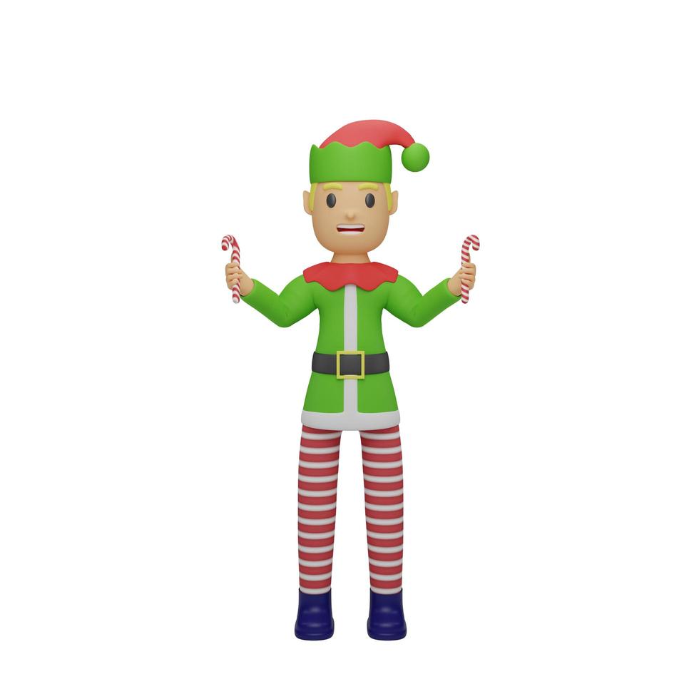 personaje de elfos de santa con concepto de navidad y año nuevo foto
