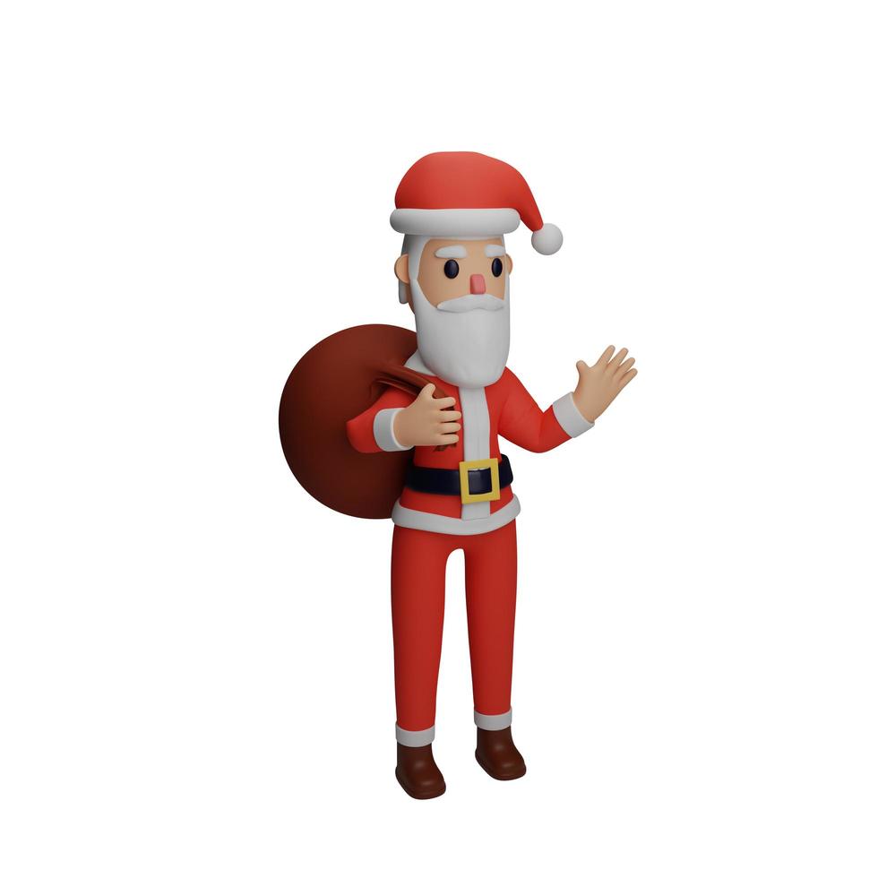 personaje de santa con concepto de navidad y año nuevo foto