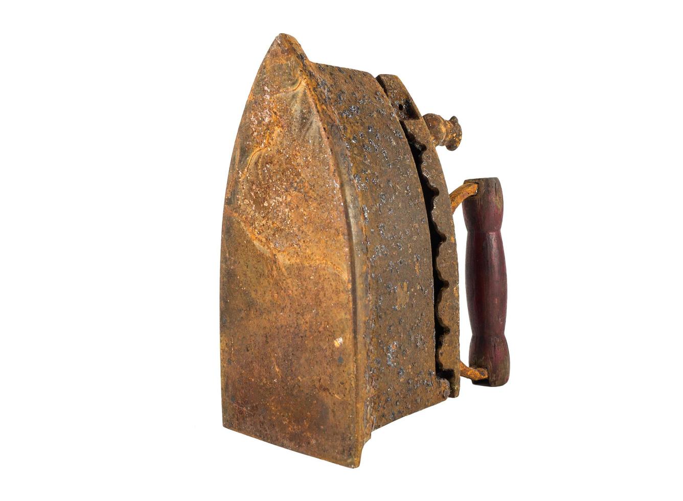 Old rusty iron isolated on white background photo