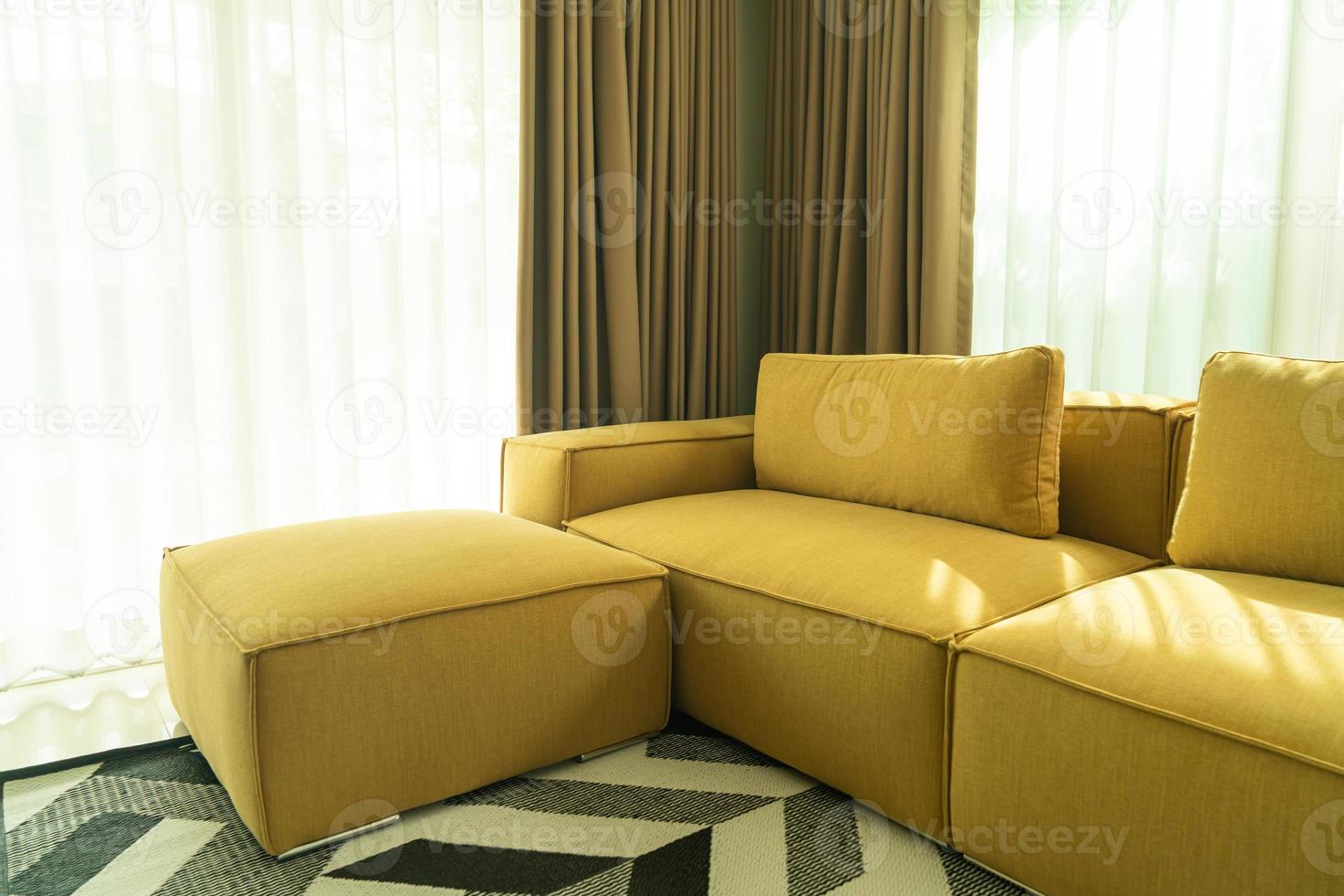 empty sofa in living room photo