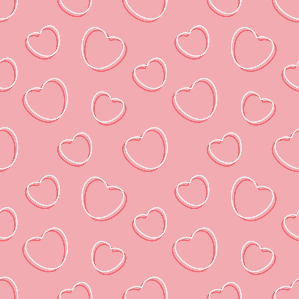 Cute Pink Love Symbol Seamless Pattern vector