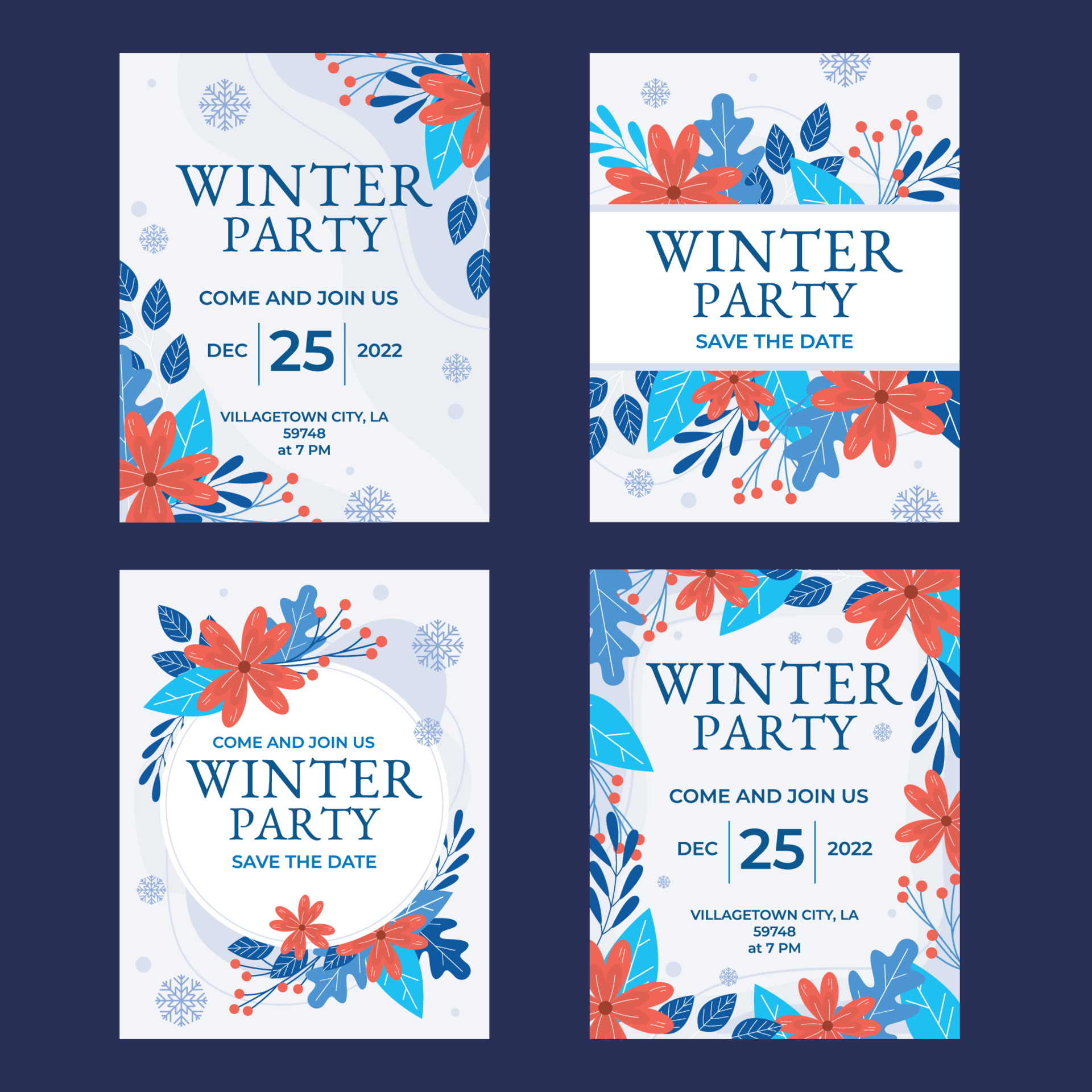 Winter Party Invitation Card Template 3709069 Vector Art at Vecteezy Winter Party Invitation Card Template 3709069 Vector Art at Vecteezy