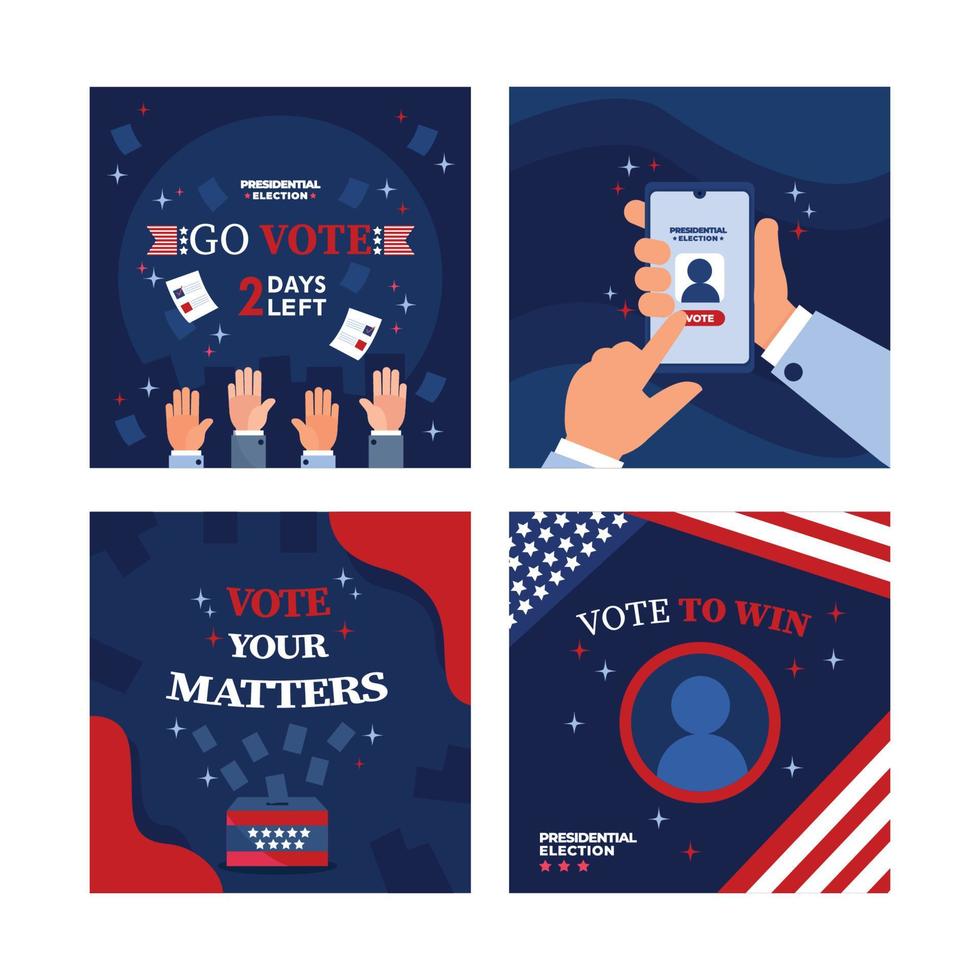 US Election Social Media Template Free Vector