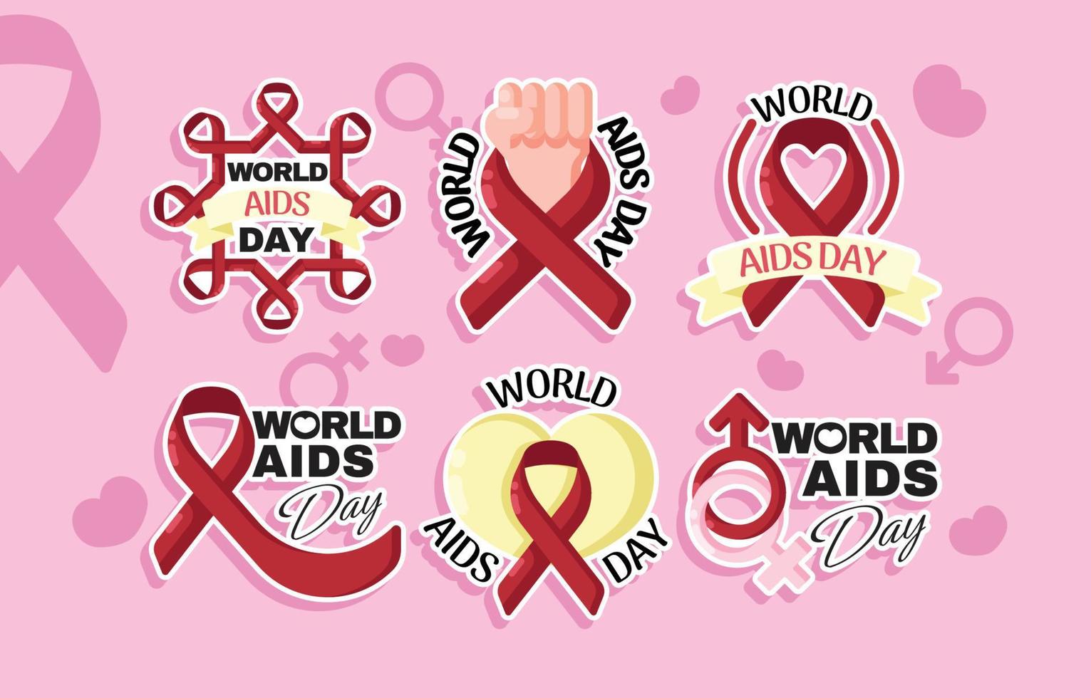 World Aids Day Sticker vector