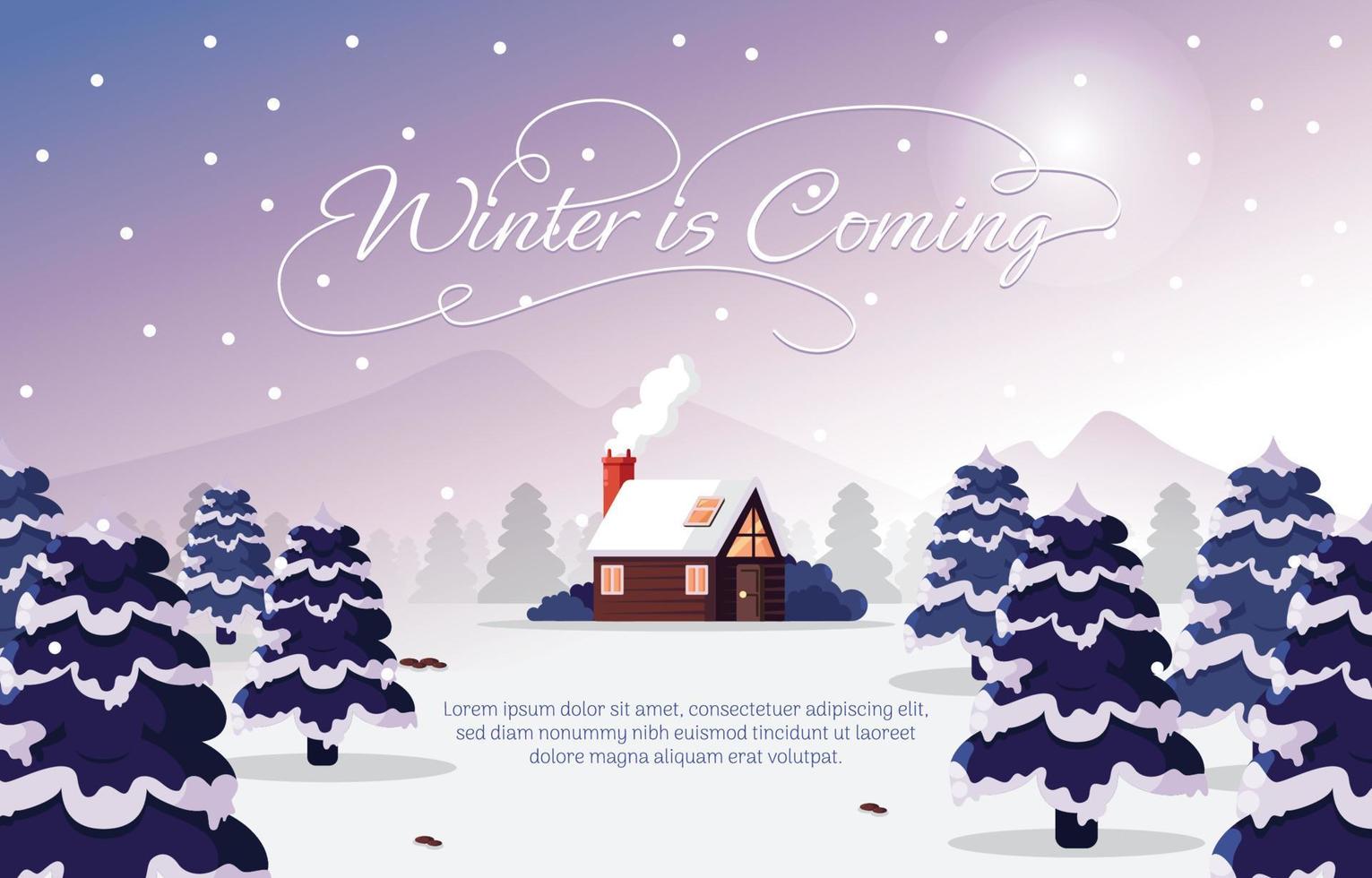Winter is Coming Background vector