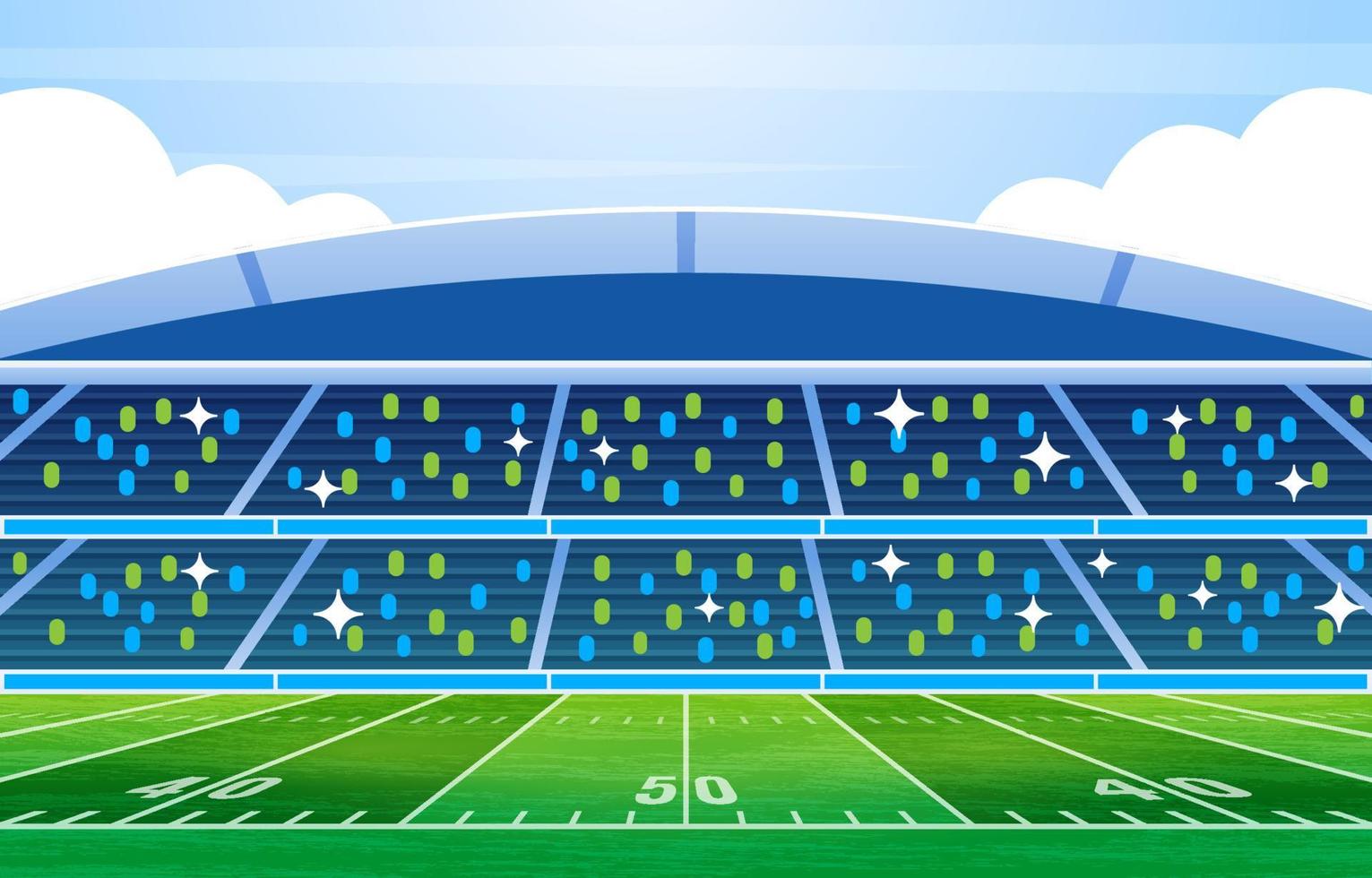 fondo del estadio de fútbol americano superbowl vector