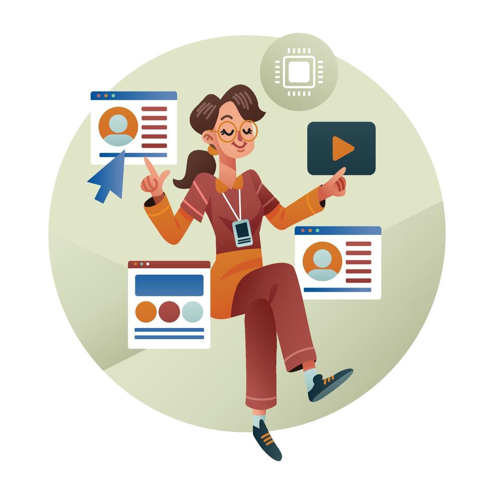 A Programmer Designs A Website vector