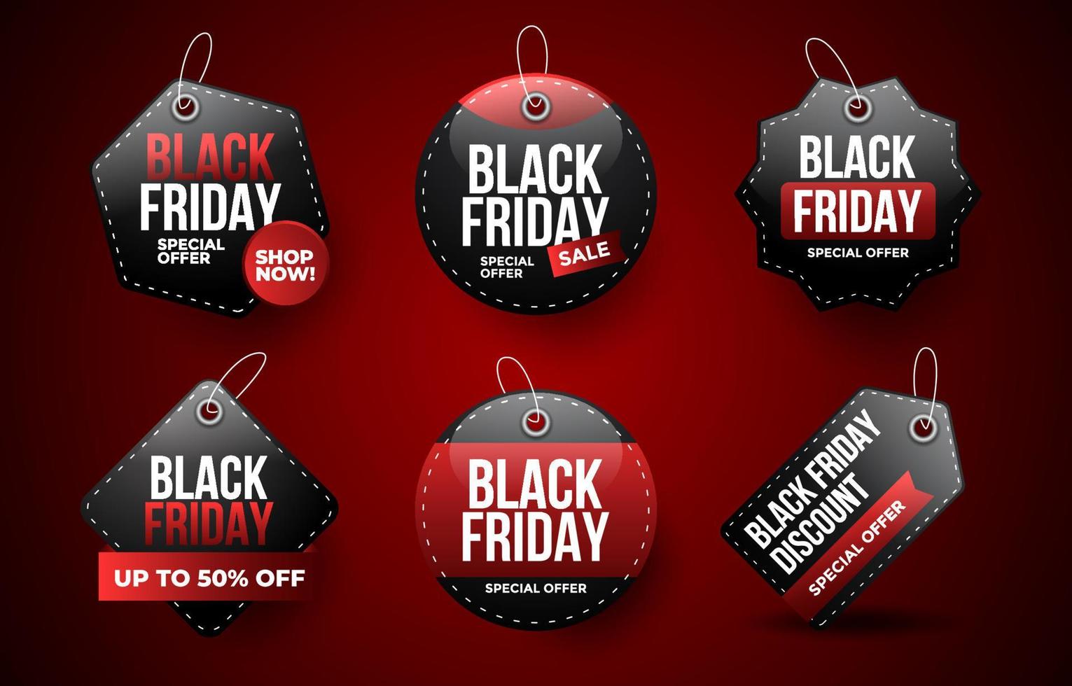 Black Friday Badge Collection vector