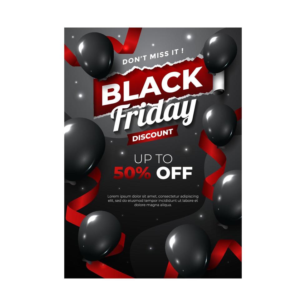 Black Friday Discount Poster vector