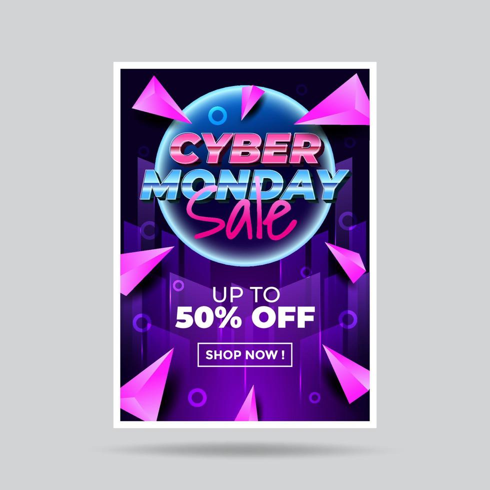 Cyber Monday Sale Poster vector