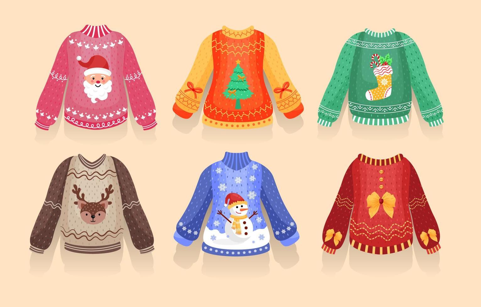 Cute Ugly Sweater Christmas vector